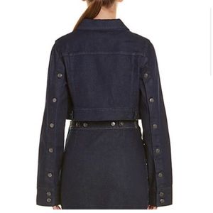 SUSANA MONACO Cropped Dark Denim Blue Jacket
